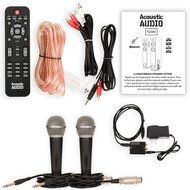 Acoustic Audio TSi300 Bluetooth Powered Floorstanding Tower Multimedia Speakers with Optical Input and Mics TSi300DM2
