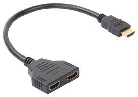 Rileysun 1080P HDMI Male to Dual HDMI Female 1 to 2 Way Splitter Cable Adapter Converter For HDTV/ DVD players...