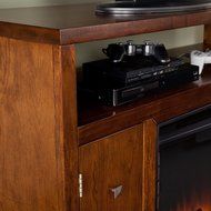 Brentford Media Electric Fireplace - Dark Tobacco