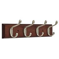 Franklin Brass FBHDCH4-511-R, 16 Hook Rail / Rack, with 4 Heavy Duty Coat and Hat Hooks, in Bark &amp; Satin Nickel...