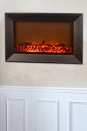 Fire Sense Black Wood Wall Mounted Electric Fireplace N2