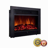 New 28.5" Embedded Fireplace Electric Insert Heater Glass View Log Flame Remote Home N3