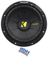 Kicker 40CWD84 CompD 8" 400W 4-Ohm DVC Car Audio Subwoofer+Sealed Sub Enclosure