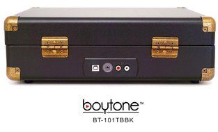Boytone BT-101TBBK 5 in 1 Briefcase Record Player AC-DC Built in Rechargeable Battery, with 2 Stereo Speakers... N7