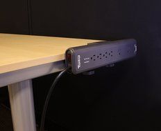 Plugable 6 AC Outlet Surge Protector with Clamp Mount for Workbench or Desk. Built-In 10.5W 2-Port USB Charger... N3