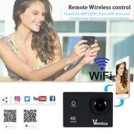 Vemico Action Camera 4K30FPS 16MP WIFI 2.0 Inch Screen Waterproof Sports Helmet Cam with Extra 1050 mAh Battery... N6