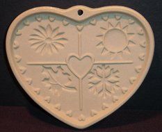 Pampered Chef Seasons of the Heart Cookie Mold 1997