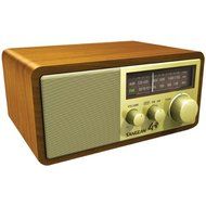 Sangean AM/FM Gold Analog Wooden Cabinet Receiver