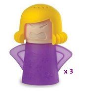 WaLaiKa@ Angry mum image microwave cleaner Microwave oven Steam cleaner container MaMa's best helper(Purple) N8