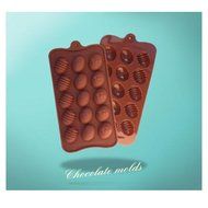 [Two Packed]15 Cavity Easter Eggs Silicone Mold Pan for Cake, Biscuit, Ice Cube, Chocolate, Candy, Soap, Candle...