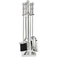 Hill Interiors 4 Piece Fireside Companion Set (One Size) (Silver)