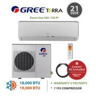 GREE Terra LE Ultra Efficient 18,000 BTU Ductless Mini Split A/C (208/230V) w/ Inverter, Heat, Remote &amp; FREE 25... N3