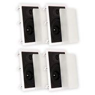 Theater Solutions TSS8W In Wall 8" Speakers Surround Sound Home Theater Deluxe 2 Pair Pack 2TSS8W