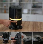 Fanhao Air Aroma Diffuser Ultrasonic Humidifiers with Touch Screen Lighting,White N2