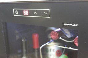 HOMEIMAGE Thermo Electric Wine Cooler 16 Bottles with Vertical Rack allows bottles to Sit Vertically - HI-16C N3