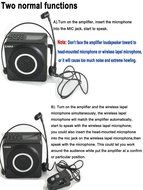 EXMAX E260W 2.4G Wireless Portable Amplifier Dual voice coil speaker LCD Display Support FM MP3 Recording 18W...