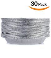 DOBI Pie Pans - Disposable Aluminum Foil Pie Plates, Standard Size - 9 x 1.25 Inches, Pack of 30. Favorite Pie... N2