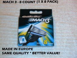 Men blade,Gillette Mach 3 Blade 8pcs