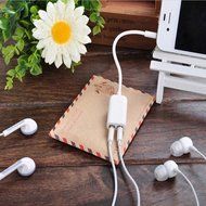 niceEshop White 3.5mm Audio Jack Stereo Headphone Splitter Cable Adapter for iPhone iPad iPod