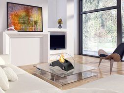 Ignis Portable Tabletop Ventless Bio Ethanol Fireplace - Harbor (White) N15