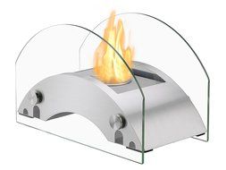 Ignis Portable Tabletop Ventless Bio Ethanol Fireplace - Harbor (White) N16
