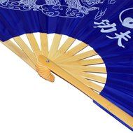 Chinese Kung Fu Tai Chi Fan Arts Dance/Practice Performance Bamboo Folding Fan (Dragon And Phoenix blue background) N30