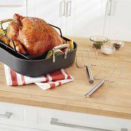 Calphalon Contemporary 16-Inch Stainless Steel Roasting Pan with Rack N7