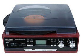 Boytone BT-17DJS 3-speed Stereo Turntable, with 2 extra ceramic needles, Belt Drive, 2 built in Speakers, Digital... N6