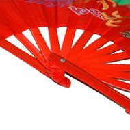 Chinese Kung Fu Tai Chi Fan Arts Dance/Practice Performance Bamboo Folding Fan (Dragon And Phoenix blue background) N37