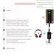 YETOR 3.5mm Portable Stereo Audio Wireless Bluetooth Transmitter for TV, iPod, MP3/MP4,USB Power Supply N6