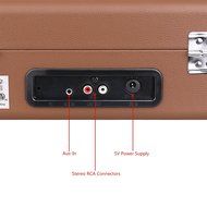 Musitrend Bluetooth Turntable Portable Suitcase Record Player with Built-in Speakers, USB/SD Recorder, Rechargable... N4