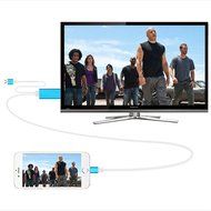 High Speed HDMI Cable, 6.4Ft Lightning To HDMI Cable 1080P HDTV Adapter with USB Charger Cable for iPhone 5 5S... N3