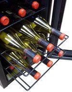 Vinotemp VT-18TSBM 18-Bottle Mirrored Thermoelectric Wine Cooler, Black