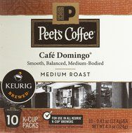 Peet's Coffee Cafe Domingo Medium Roast Single Cup Coffee for Keurig K-Cup Brewers 40 count N4