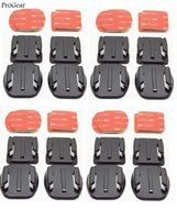 ProGear 8X Curved Mounts and 8X Flat Mounts With 3M Adhesive Pads For GoPro Hero 4/3+/3/2/1 Everything Included