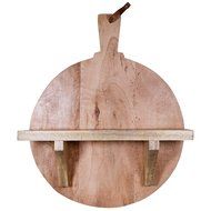 Home Essentials 16" Round Pizza Paddle Wood Shelf