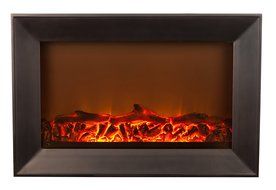 Fire Sense Black Wood Wall Mounted Electric Fireplace N4