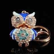 Oligex(TM) Owl Keychain Rhinestone Crystal Key Ring Chain Bag Charm Pendant Gift Alloy Toy