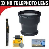 3x Digital Telephoto Professional Series Lens + 5 Pc Cleaning Kit + DB ROTH Micro Fiber Cloth For The Canon DC50...