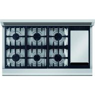 DCS RGV486GDN Professional 48" Stainless Steel Gas Sealed Burner Double Oven Range - Convection