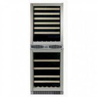 Chateau Wine Refrigerator (Bottom) and Bar Unit (Top) Combo in Stainless Steel Hinge: Right