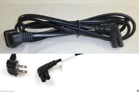 6 Ft foot USA 2 pin Male to 90 Degree Right Angled IEC 320 C7 AC Power Supply Cord cable For Samsung TV's N2