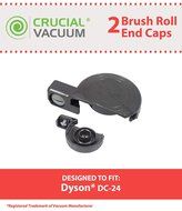2 Dyson DC24 Brushroll End Caps, Compare to Part # 915934-01 &amp; 10-3605-06, Designed &amp; Engineered by Crucial Vacuum