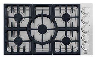 DCS CDV365L 36" Stainless Steel Liquid Propane Sealed Burner Cooktop