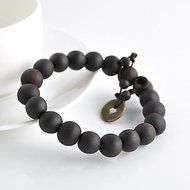 Chinese Style Wood Buddha Beads Buddhist Prayer Tibet Bracelet Mala Bangle Wrist N2