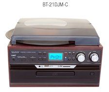 7-in-1 Boytone BT-21DJM-C 3 Speed Turntable 33/45/78 Rpm, Belt Drive, CD, Cassette Player AM/FM/ USB/SD Slot,... N5