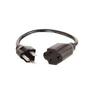 C&amp;E CNE59168 10-Feet Outlet Saver Power Extension Cord NEMA 5-15R to NEMA 5-15P, Pack of 2