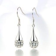 Women Fashion Jewelry 925 Silver Sterling vintage Dangle Earrings Elegant Stud C N8