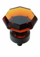 Amerock BP55268ABBR Traditional Classics Amber Crystal Knob, Black Bronze, 1-Inch Diameter by Amerock