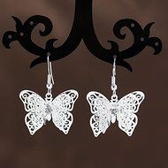 New Fashion Women Lady Elegant Butterfly Crystal Rhinestone Ear Stud Earrings N3